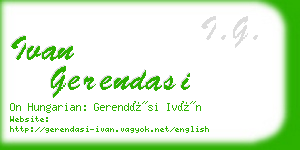 ivan gerendasi business card